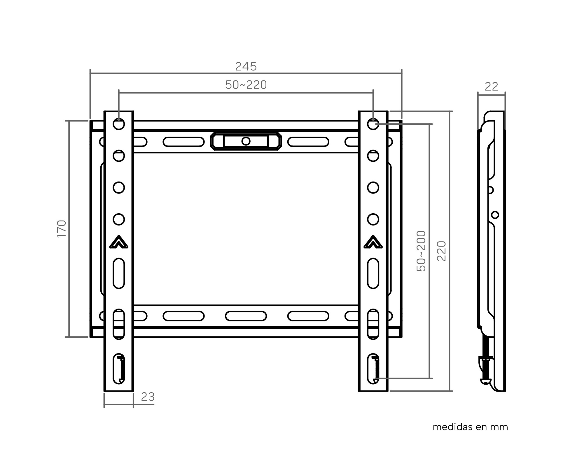SOPORTE TV FIJO GENIUM GSPF43 45KG 13-43