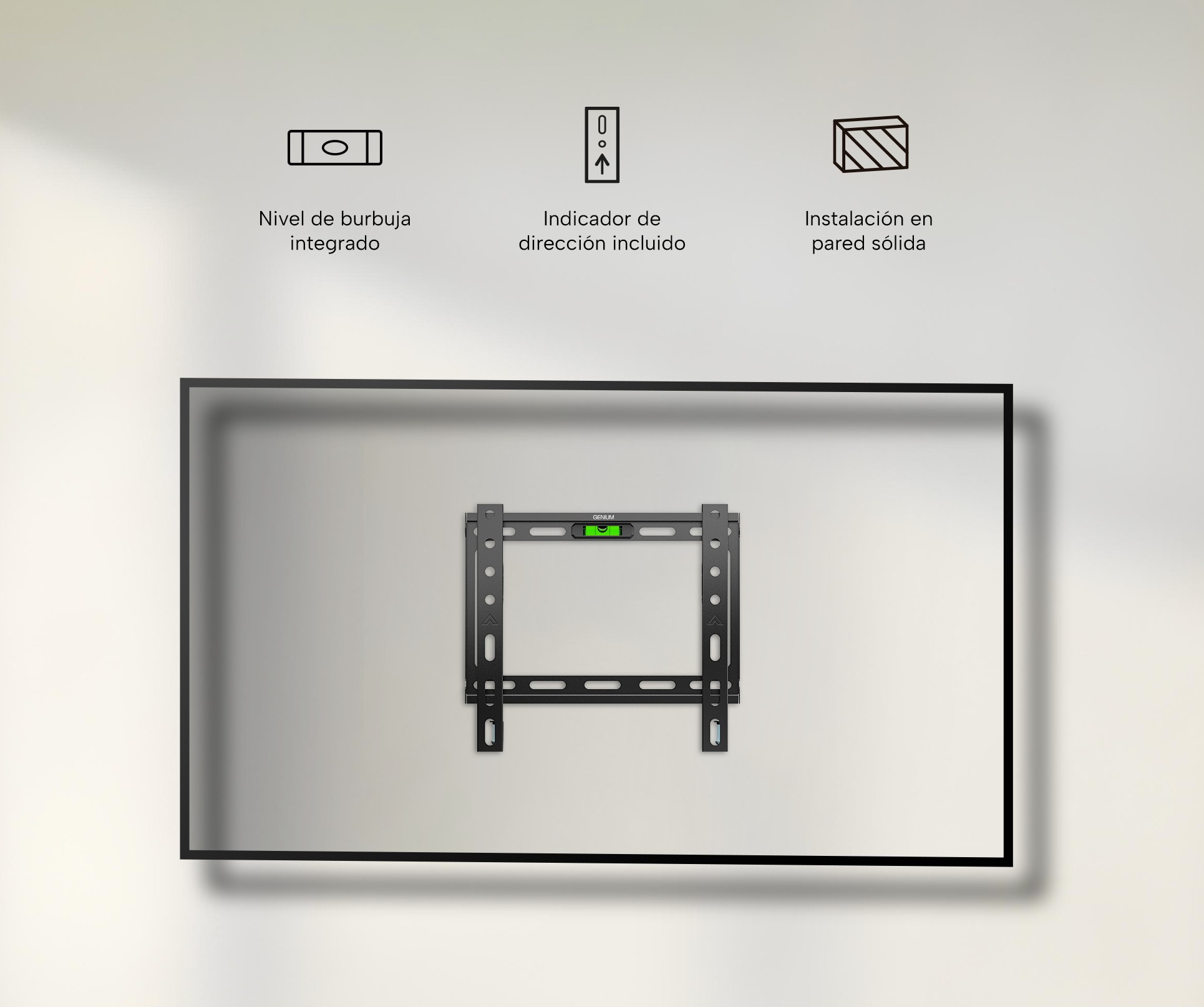 SOPORTE TV FIJO GENIUM GSPF43 45KG 13-43
