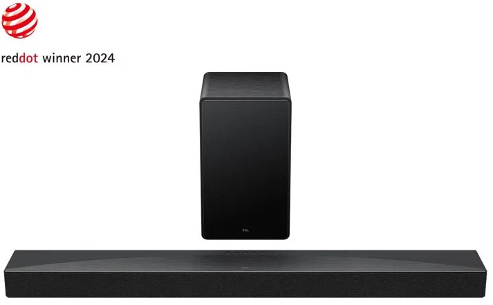Barra de sonido TCL Q65H, tecnología 5.1, 580W, Dolby Atmos, DTS-X, Ray-Danz, subwoofer inalámbrico, titanio oscuro