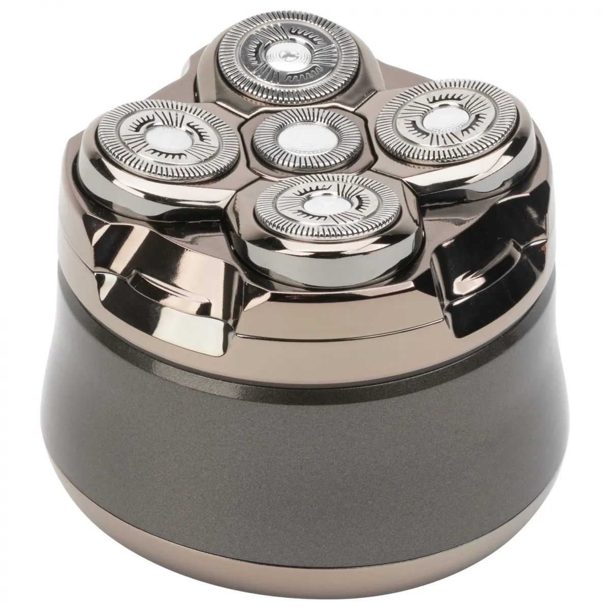 Afeitadora de cabeza Jata JBMA1444, húmedo y seco, 2 niveles, a red y batería, USB-C, autonomía 120 min, dorado