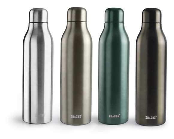 Botella termo de líquidos Ibili, doble pared, Smart Element, 10 a 12 horas, botella isotérmica, acero inox