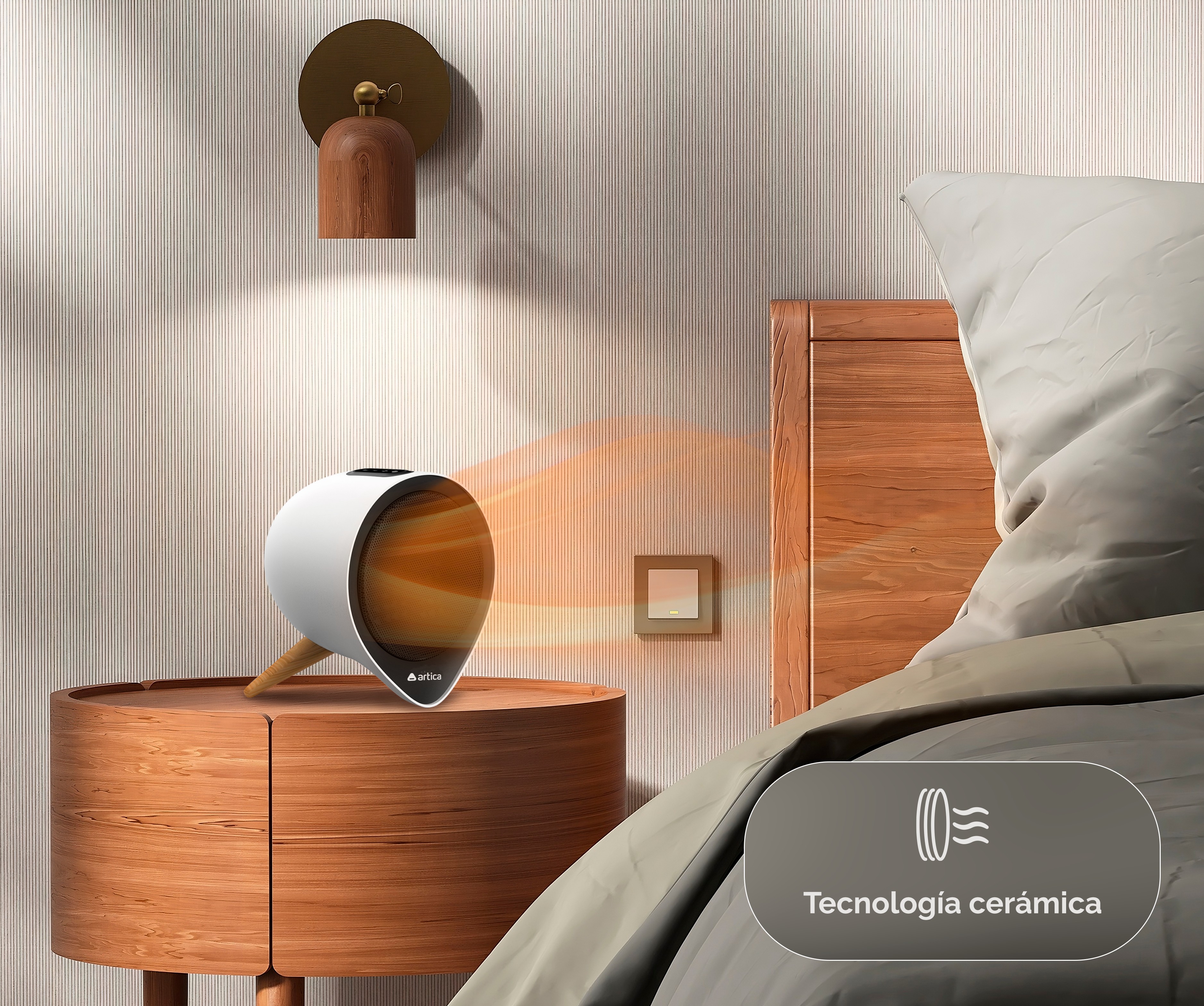 CALEFACT. ARTICA ATVCER1500B 1500W CERAMICO BCO