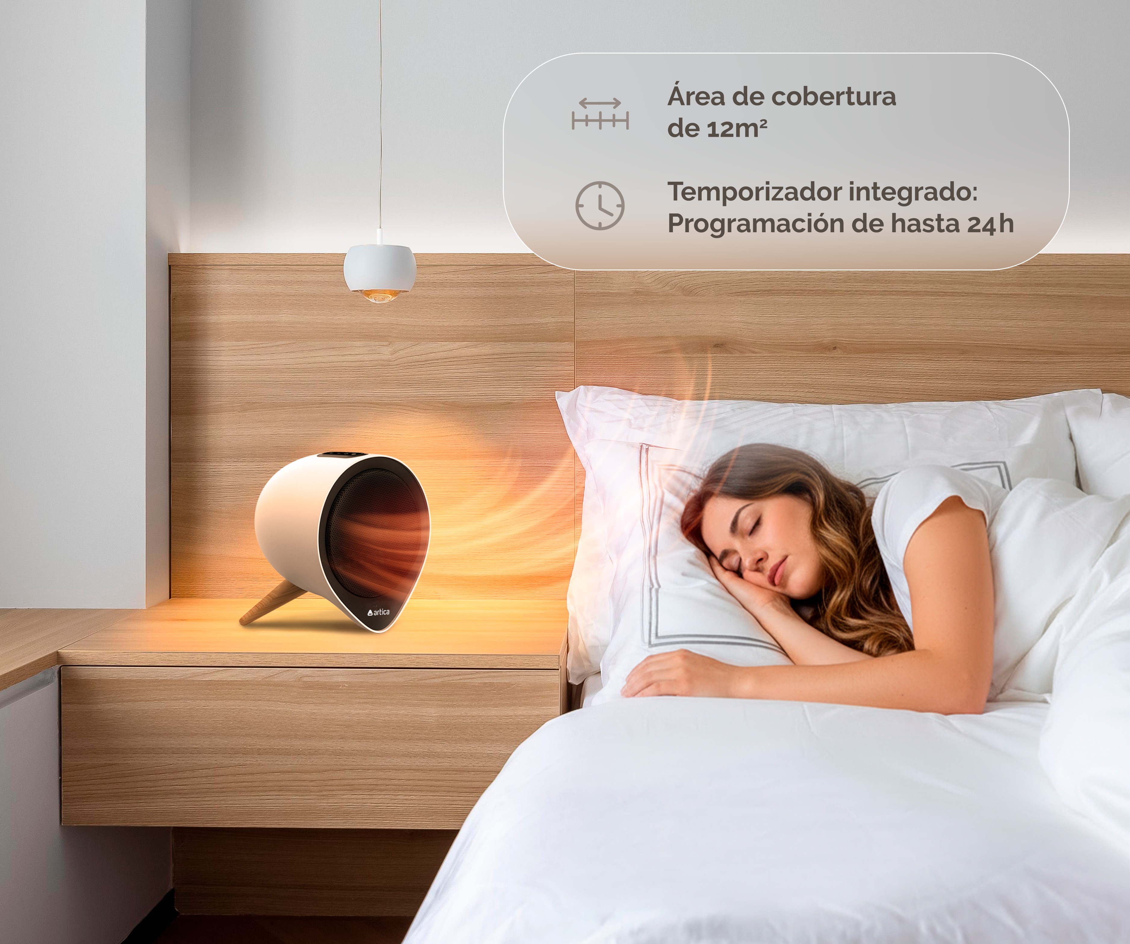 CALEFACT. ARTICA ATVCER1500B 1500W CERAMICO BCO