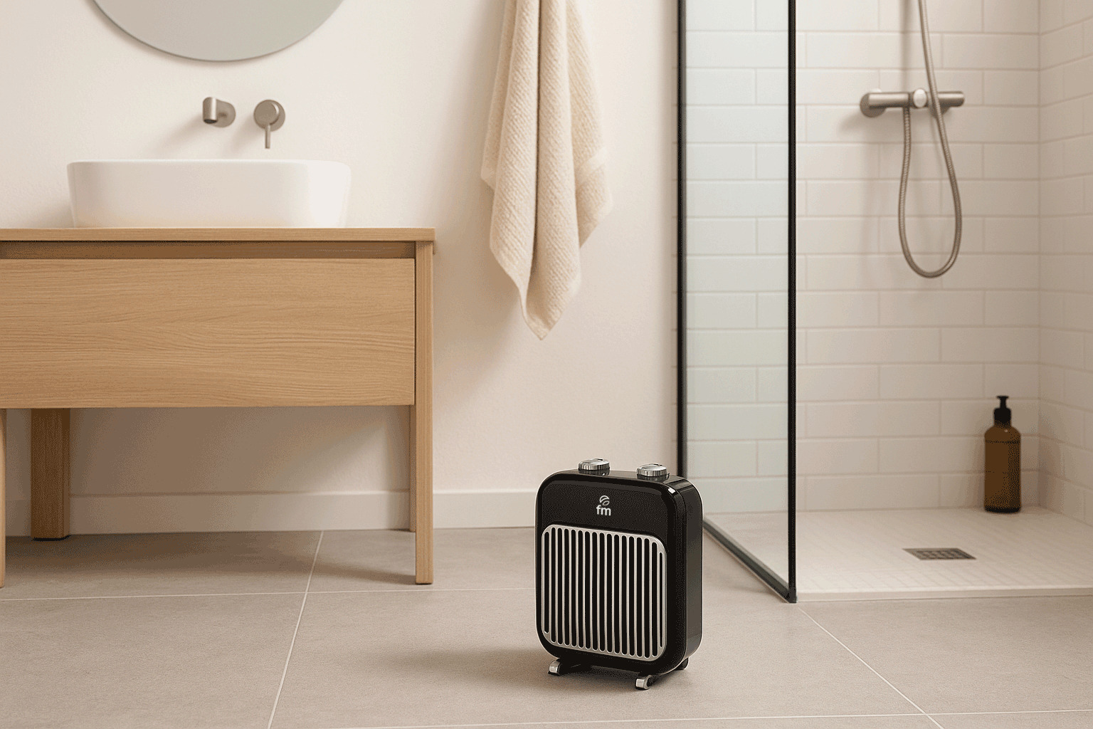 CALEFACT. FM TR-2000 2000W IP21 NEGRO