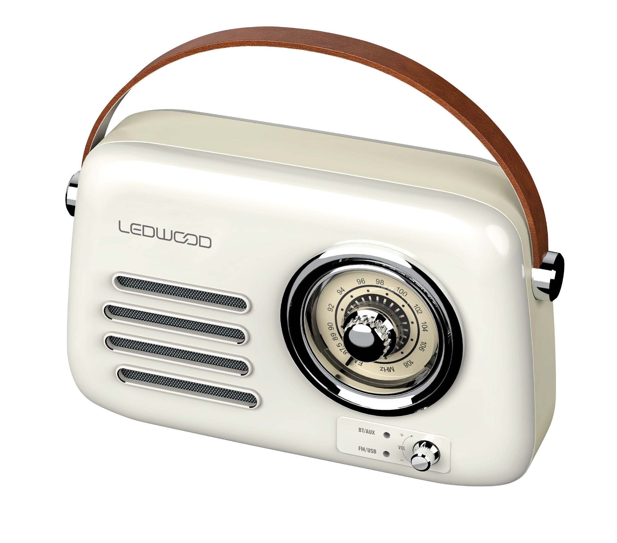RADIO LEDWOOD ALMA RETRO FM 30W WHI
