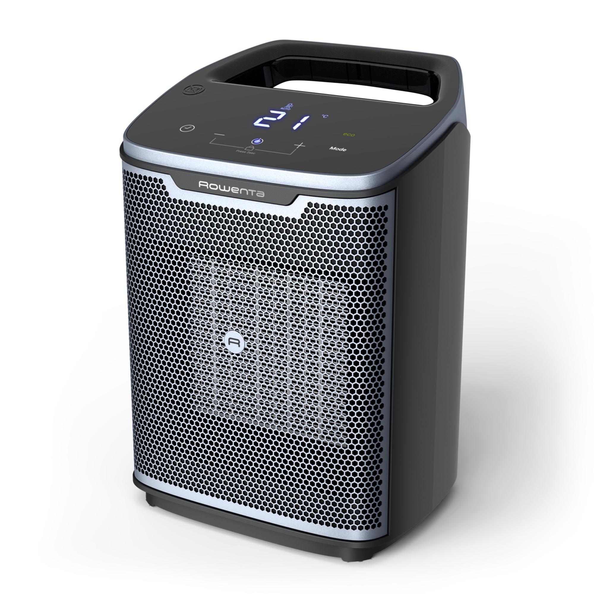 Calefactor cerámico eléctrico Rowenta Intense Comfort + Aqua, 2.000 W, con asa, azul