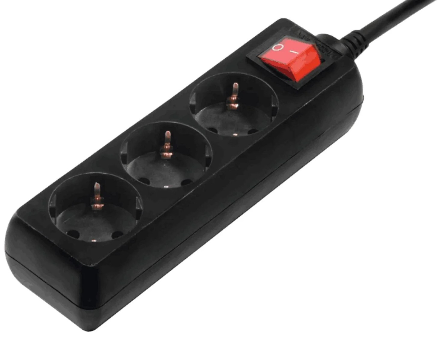 Regleta Hama 69223782, 3 tomas, con interruptor, 1.4 m, negro