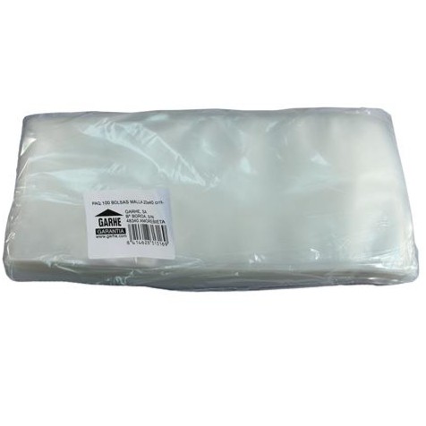 BOLSA ENVASADORA GARHE 31106 100U MALLA 20X40CM