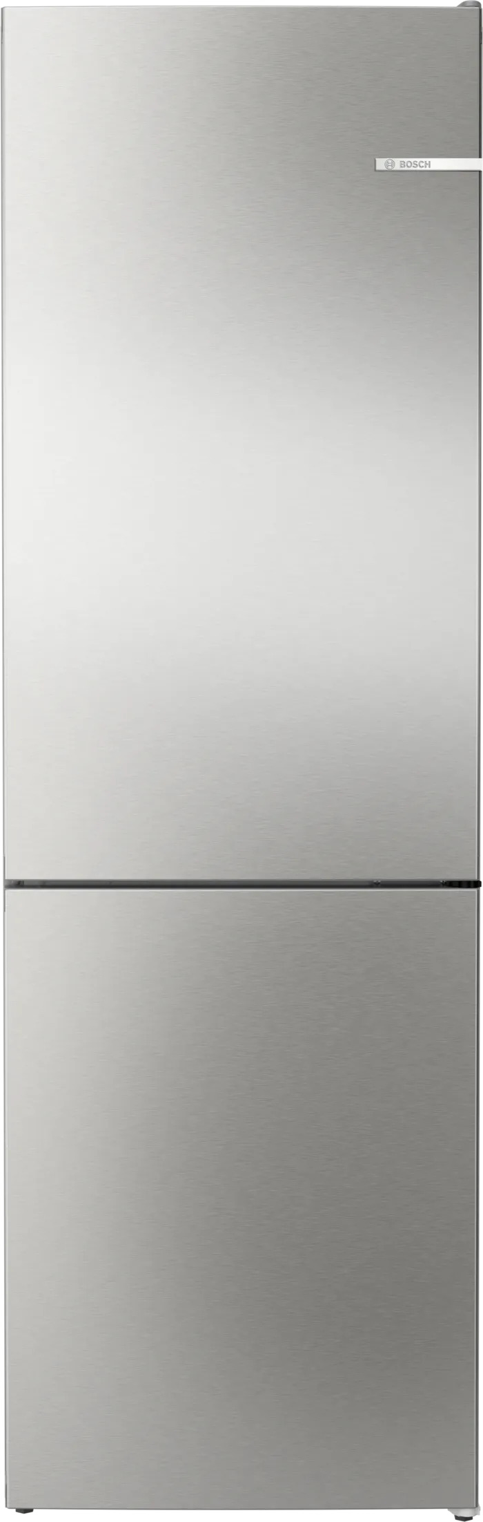 Frigorífico combi Bosch KGN36VIDB, Serie 4, 186 x 60 x 66 cm, No Frost, clase D, 191 kWh año, 36dB, 326 litros, cajón VitaFresh, reversible, luz LED, acero inox antihuellas