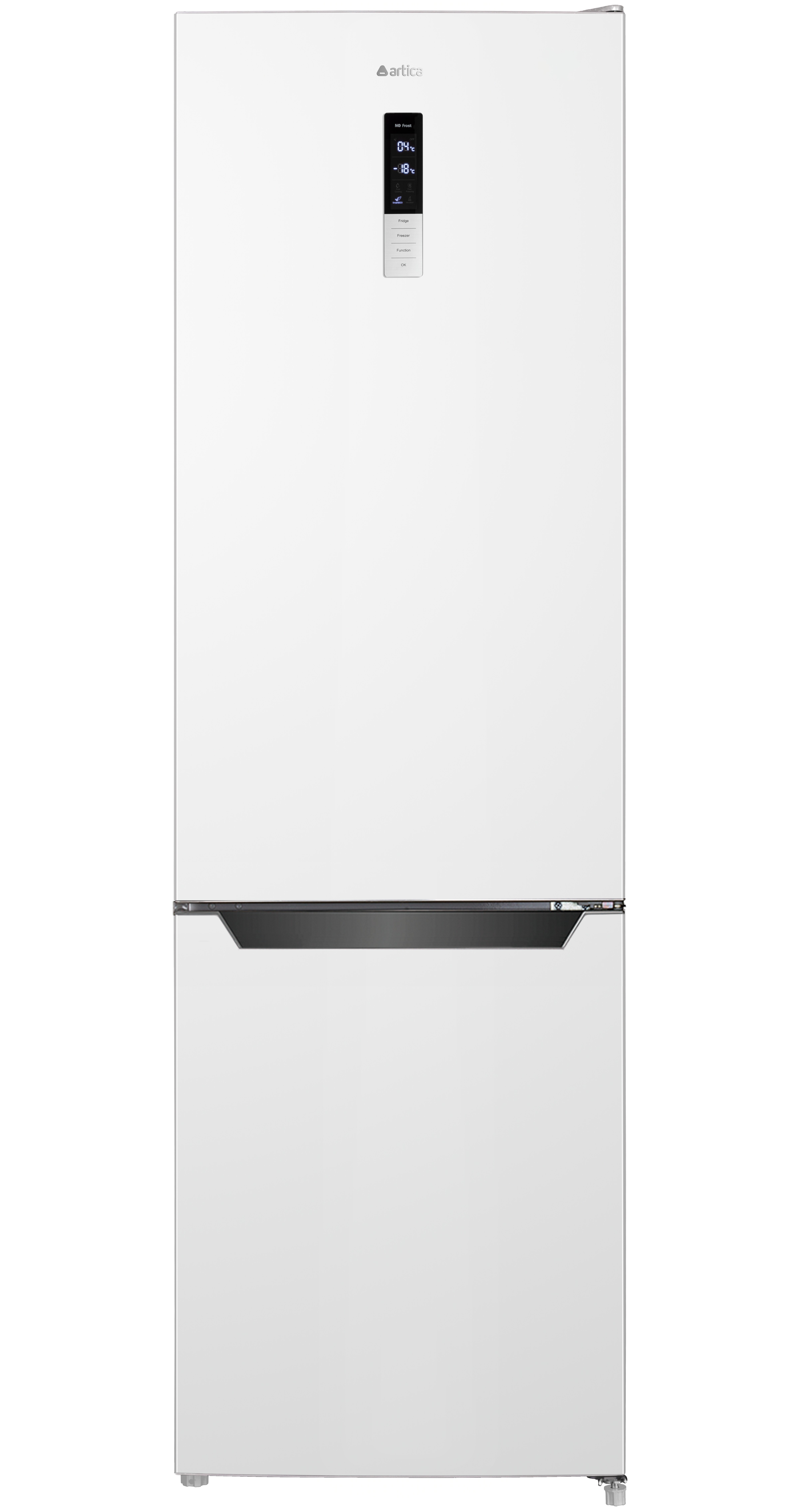 Frigorífico combi Artica COOLTECH200CB2, 200 x 59,5 x 66 cm, No Frost, clase C, 178 kWh/año, 37dB, 405 litros, CoolWall, zona 0ºC Care+, display, reversible, luz LED, blanco