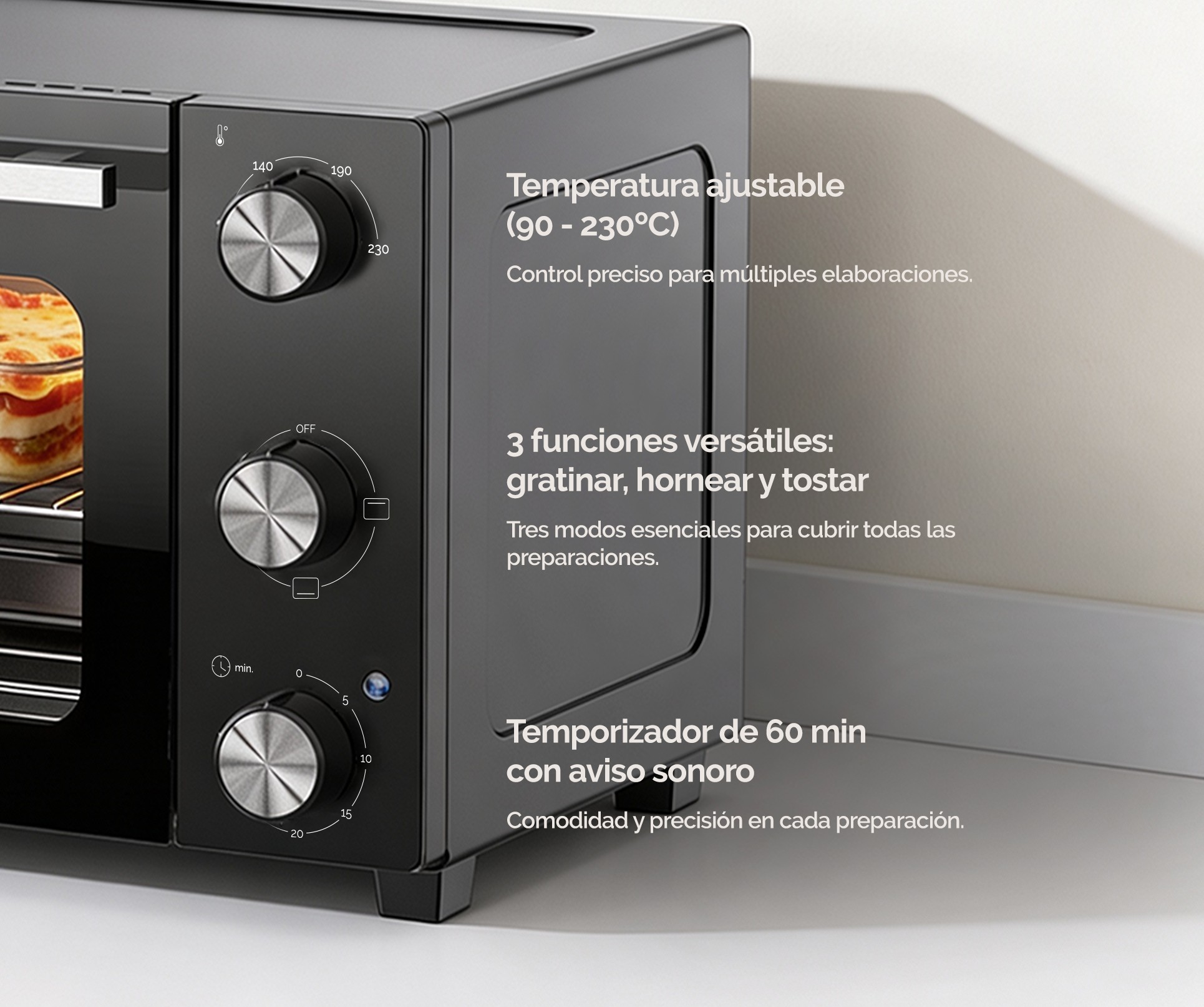 HORNO SOBREMESA ARTICA FLOWBAKE22 1300W