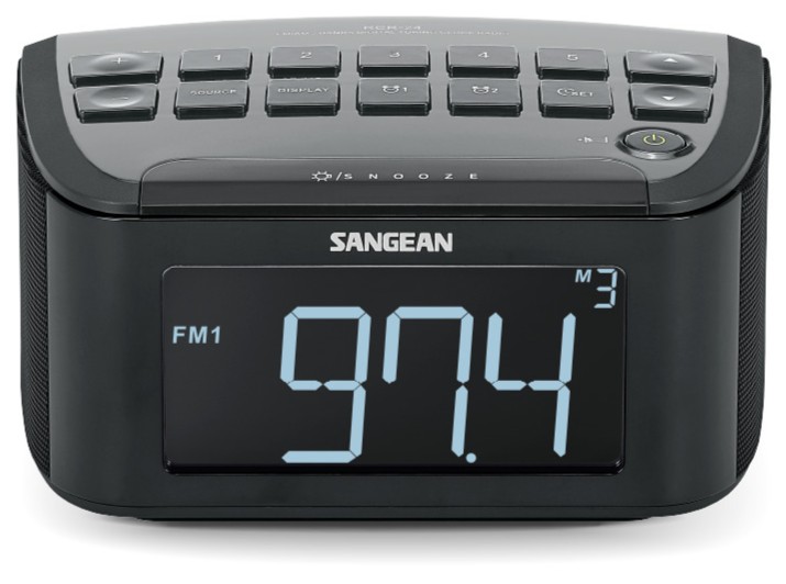 RADIO RELOJ SANGEAN RCR-24 AM/FM NEGRO