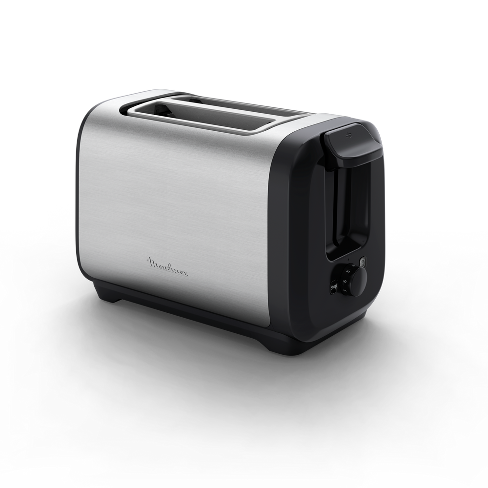 Tostador Moulinex Subito LT5S0DE0, 1200W, 2 ranuras cortas, 7 niveles, inox