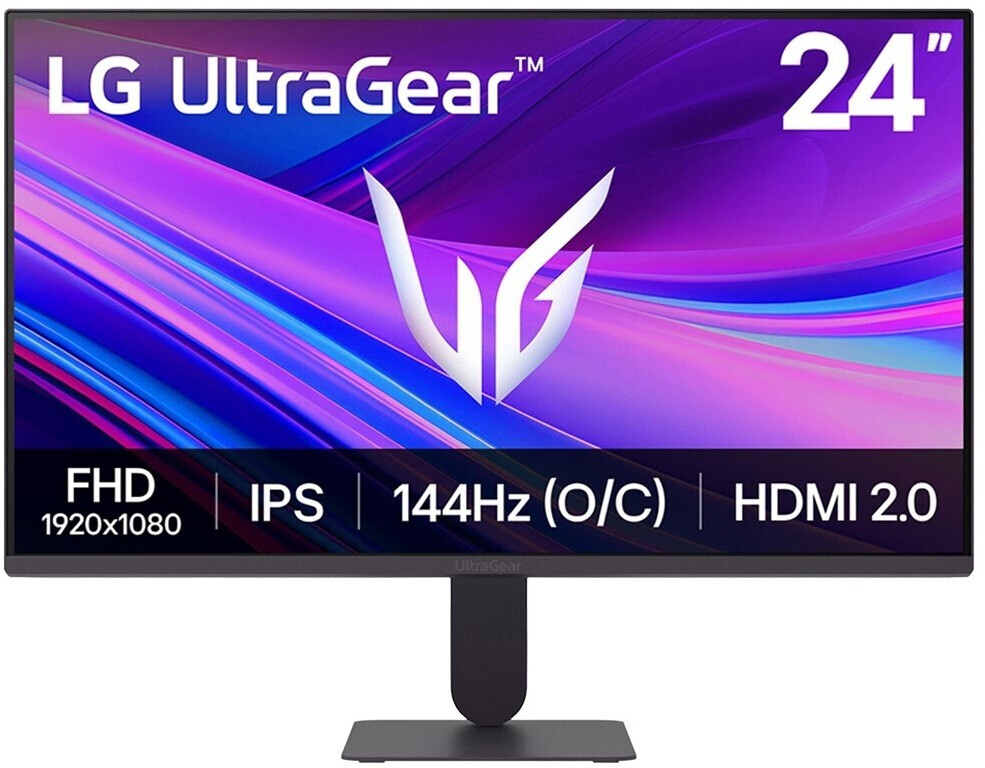 Monitor LG UltraGear 24G411A-B, 23,8 pulgadas, Full HD (1920×1080), IPS, 144 Hz, 1 ms GtG, HDR10, DisplayPort, clase D