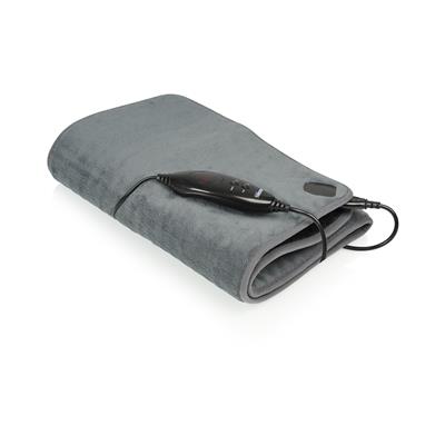 Manta eléctrica para silla Tristar BW-4772, 110 x 40 cm, 100 W, 6 niveles, apagado 90 min, base antideslizante, correa ajustable, lavable, gris