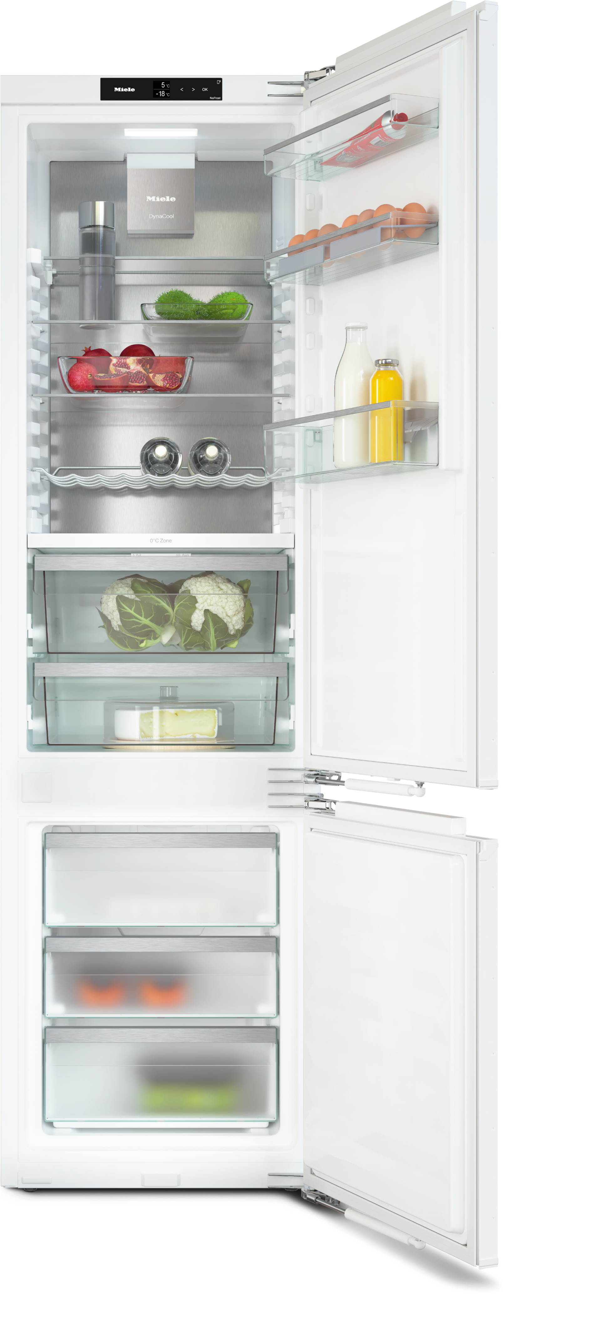 Frigorífico combi integrable Miele KFN 7844 C, 193.8 x 55.9 x 54.6 cm, NoFrost, clase C, 162 kWh/año, 33 dB, 273 litros, PerfectFresh Pro, WiFi
