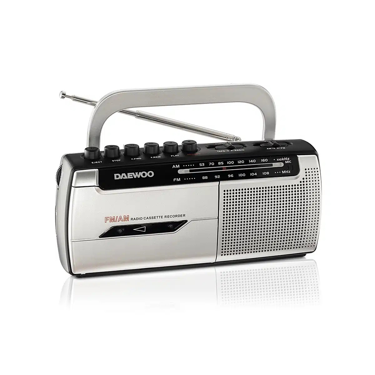 RADIO CASSETTE DAEWOO DW1107 AM/FM PLATA