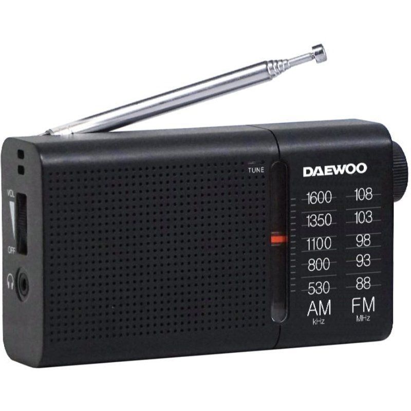 RADIO PORTATIL DAEWOO DW1037 AM/FM ANT TELESC NEG