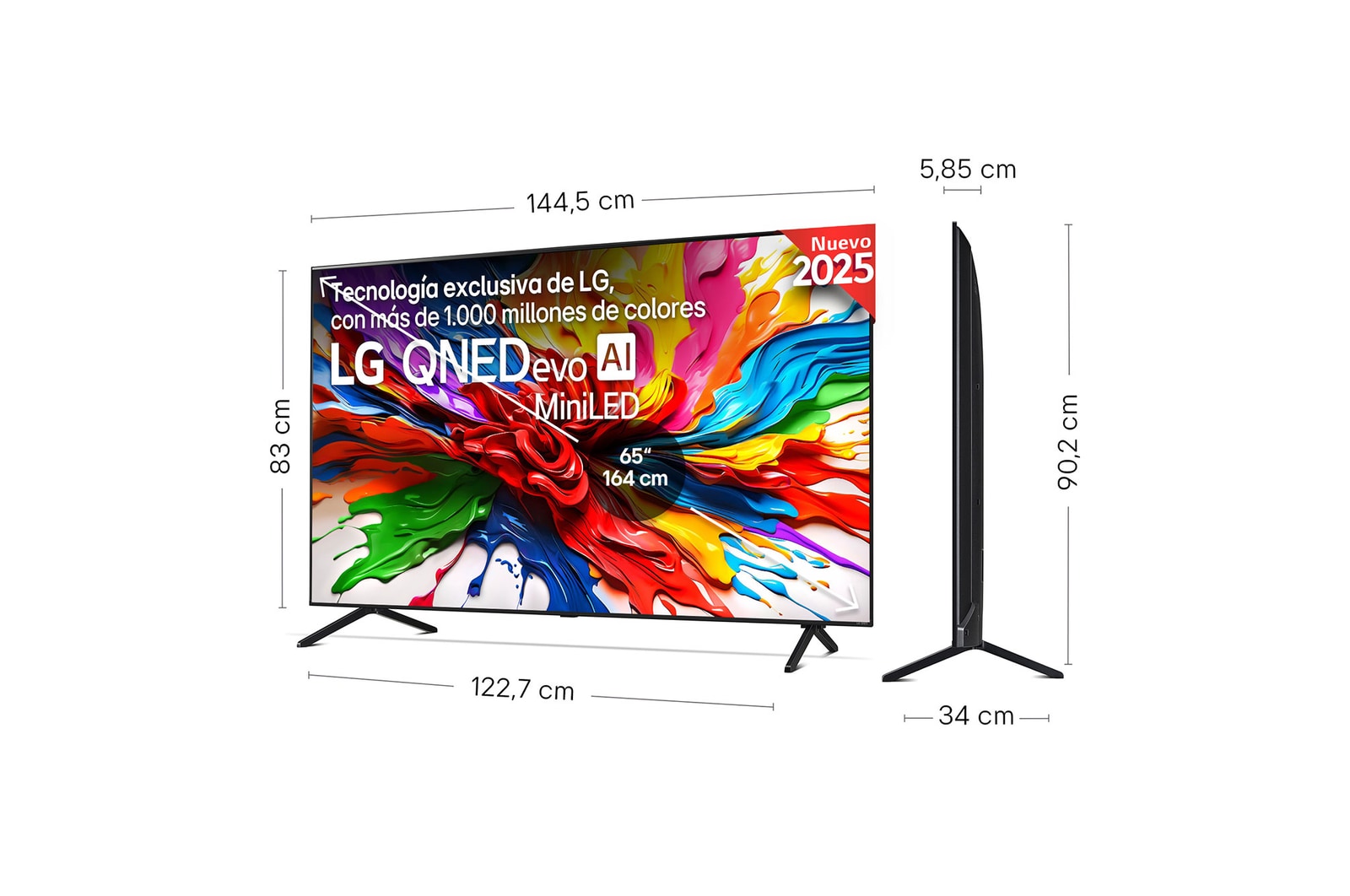 TV LG 65" 65QNED92A6A UHD QNED EVO MINILED ALFA8