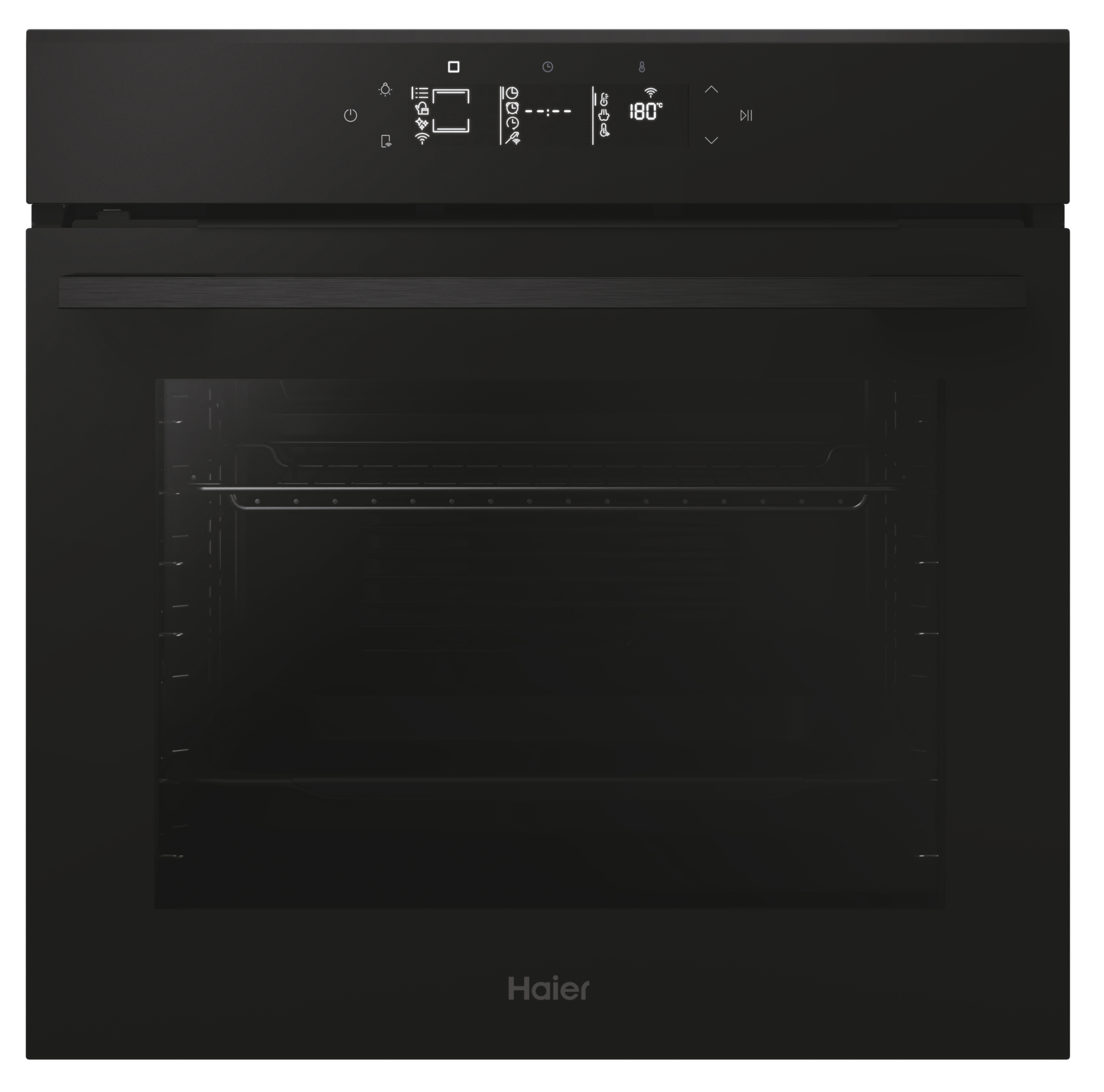 Horno pirolítico Haier H6 ID46R5YTB ID Series 4, 78 litros, 20 funciones, hidrolítico, cámara Bionic Vision, WiFi, sonda inalámbrica, clase A++, negro