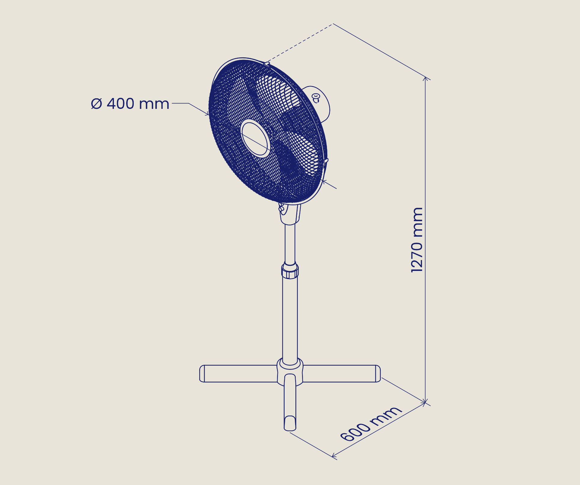 VENTILADOR PIE ARTICA AVP45W16B 45W 40 CM BCO