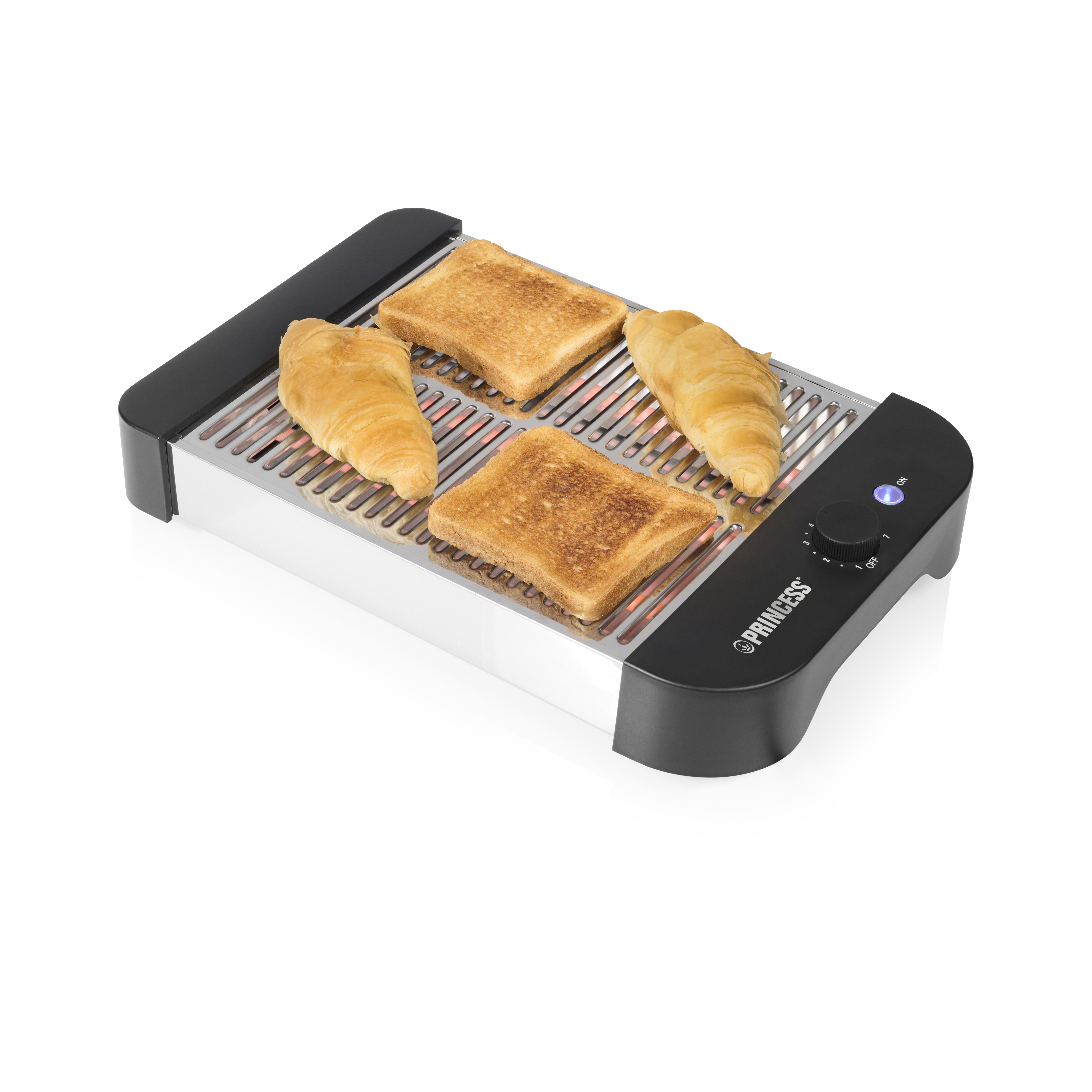 TOST. PRINCESS  PLANO 3 TUBOS NEGRO 900W