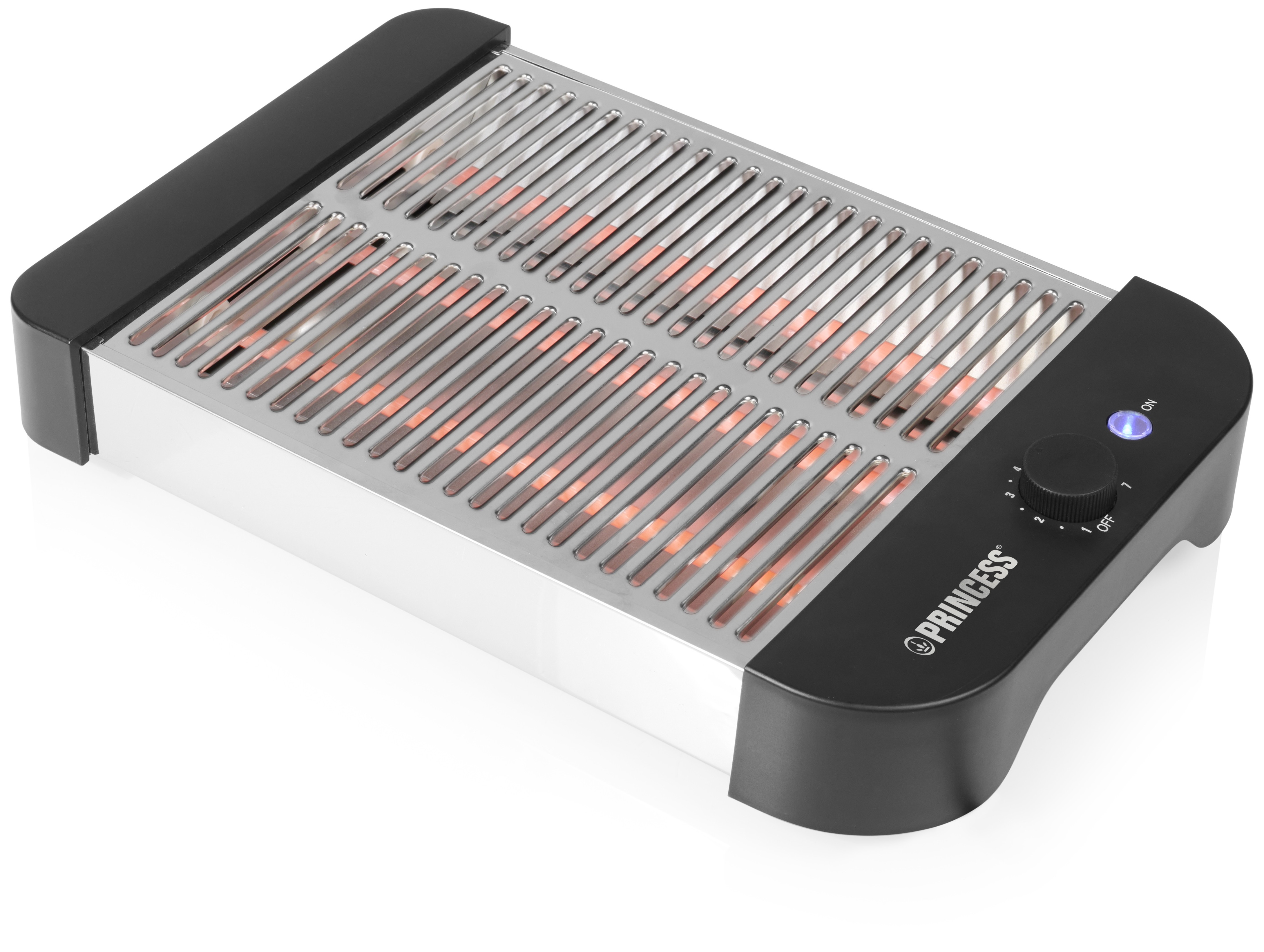 TOST. PRINCESS  PLANO 3 TUBOS NEGRO 900W