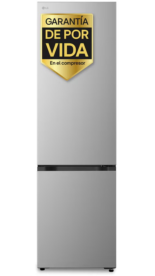 Frigorífico combi LG GBBSJ2CCPY, 203 x 59.7 x 67.4 cm, Total No Frost, clase C, 175 kWh/año, 34 dB, 375 litros, Fresh Zone, ThinQ, inox antihuellas