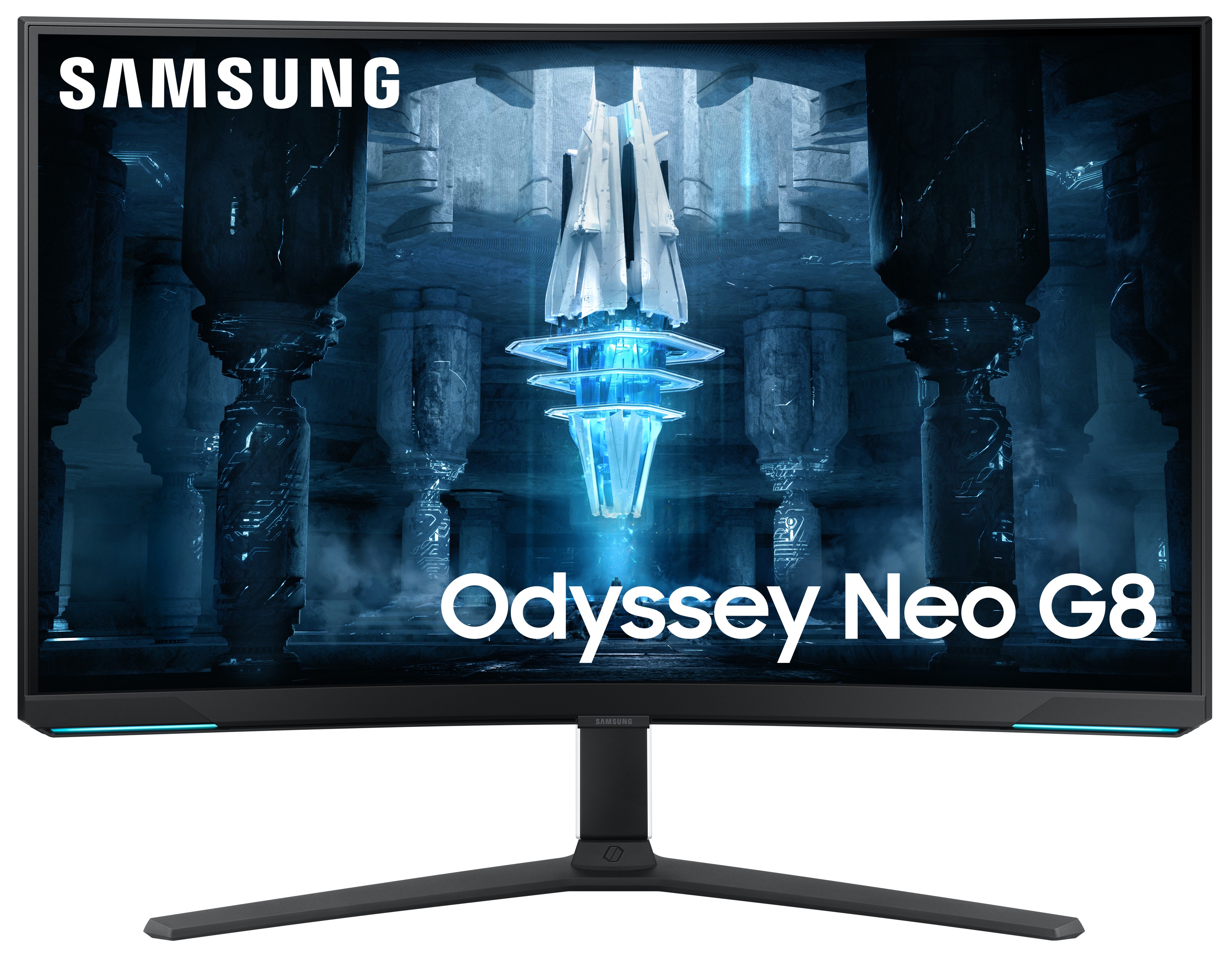 Monitor gaming Samsung Odyssey Neo G8 S32BG850NP, 32 pulgadas, 4K UHD, VA, 240 Hz, 1 ms GtG, curvo, altura regulable, Quantum HDR 2000, HDMI, negro