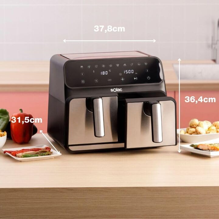 FREIDORA AIRE SOLAC FA1520 4+4L DOBLE 1700W