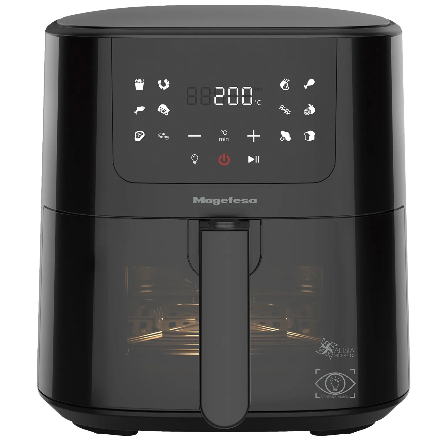 FREIDORA AIRE MAGEFESA 5L DIGITAL VISOR LUZ INTER.