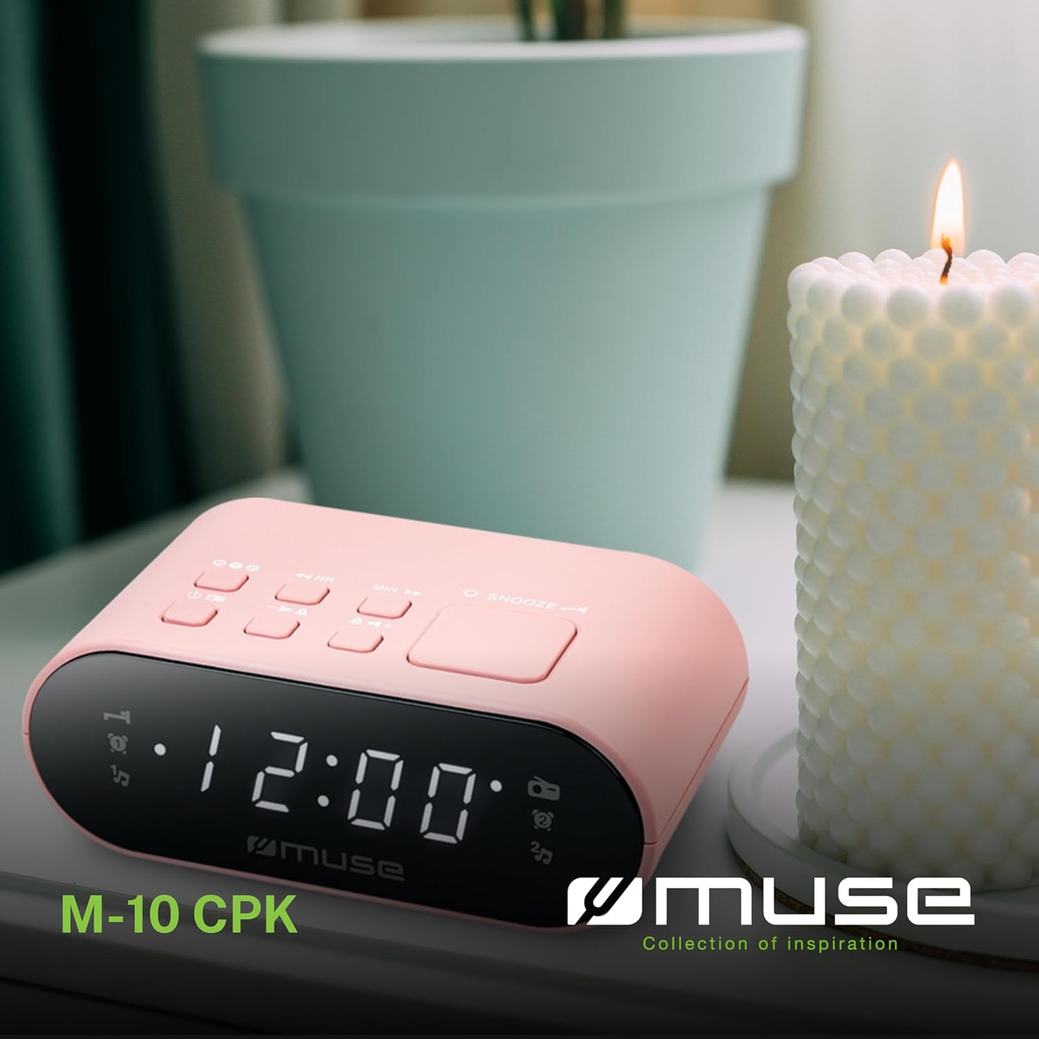 RADIO RELOJ MUSE M-10 CPK FM ROSA