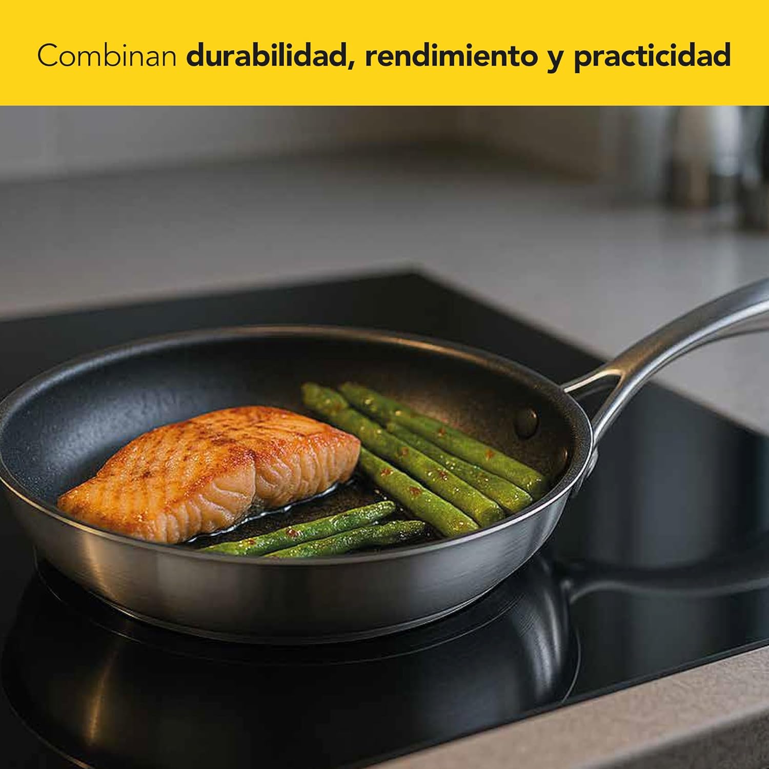 SARTEN CASTEY EAS24 ANTIAD. INOX  ESSENTIALS 24CM