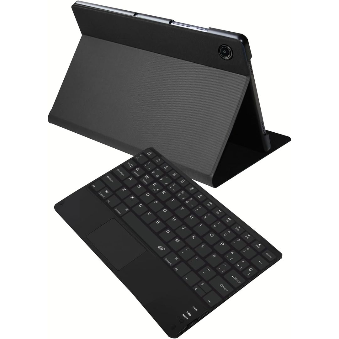 FUNDA Y TECLADO BT SILVER HT TAB A9+/A11+ 11 NEGRA