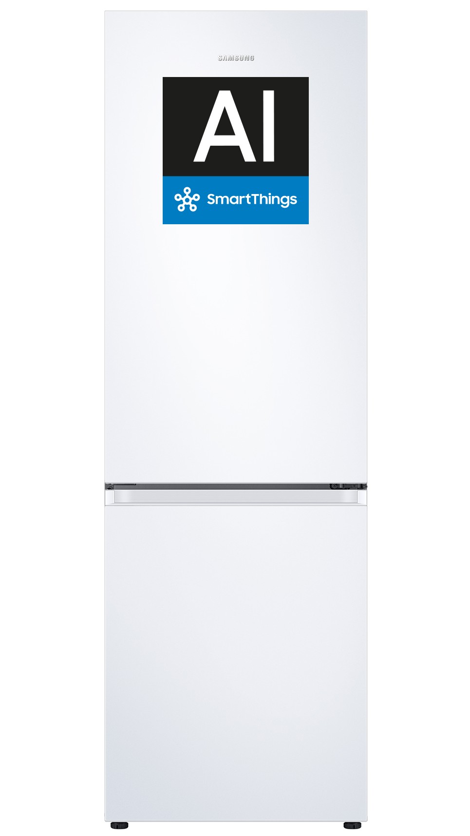 Frigorífico combi Samsung RB34C605CWW/EF, 185.3 x 59.5 x 65.8 cm, No Frost, clase C, 163 kWh/año, 35 dB, 344 litros, Optimal Fresh+, WiFi, blanco