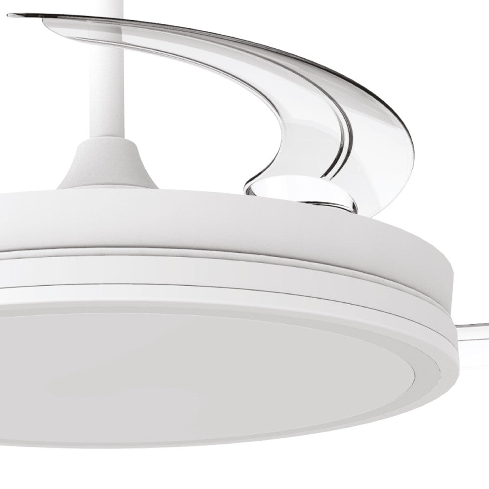 VENTILADOR TECHO CRISTAL NIGHT ECO RETRAC 48W WH