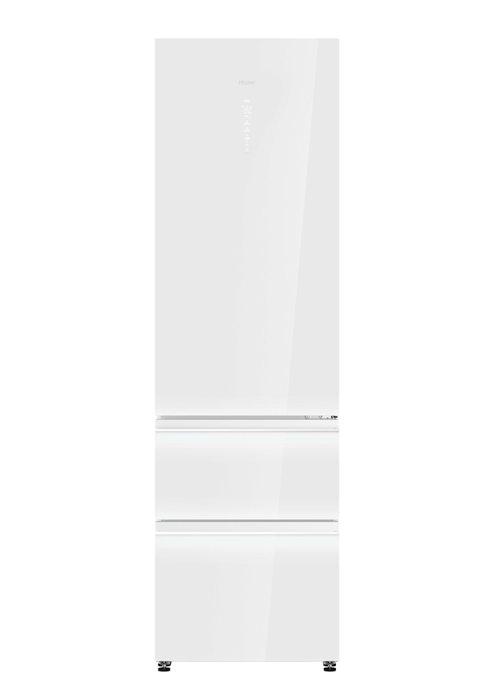 Frigorífico combi Haier HTW7620DNGW, 205 x 59.5 x 67 cm, No Frost, clase D, 226 kWh/año, 35 dB, 414 litros, My Zone, Humidity Zone, WiFi, blanco