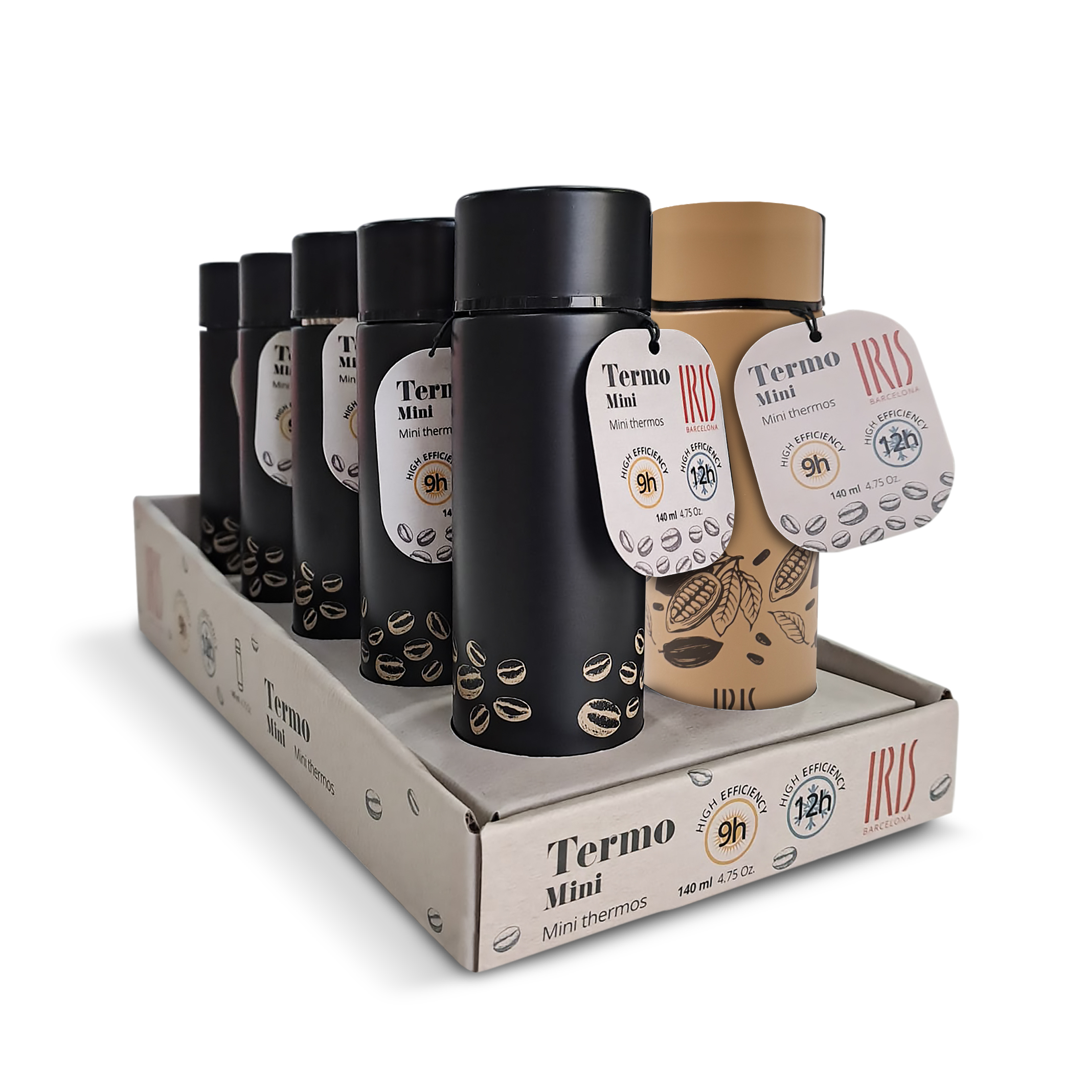 TERMO IRIS  8357ID VISÓN CAFÉ Y CHOCO 140ML