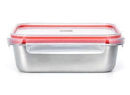 Fiambrera Iris 8572-I, 1200 ml, apto microondas y AirFryer, inox