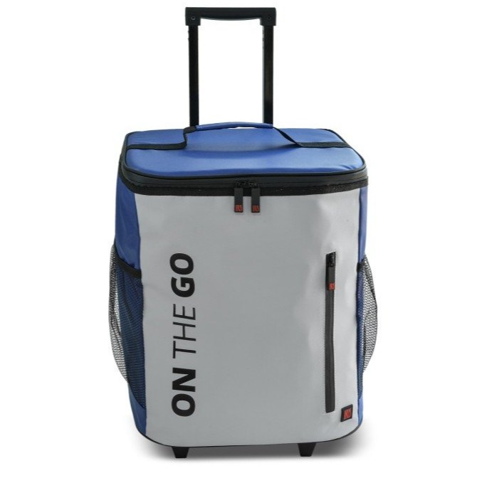 Nevera portátil Iris 9234-TB, 30 litros, con ruedas, azul
