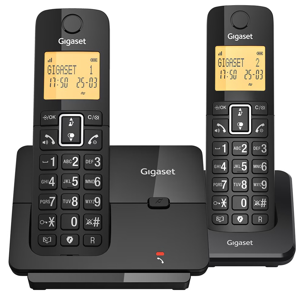 TELEFONO DECT GIGASET ESSENTIAL 300 DUO BLACK