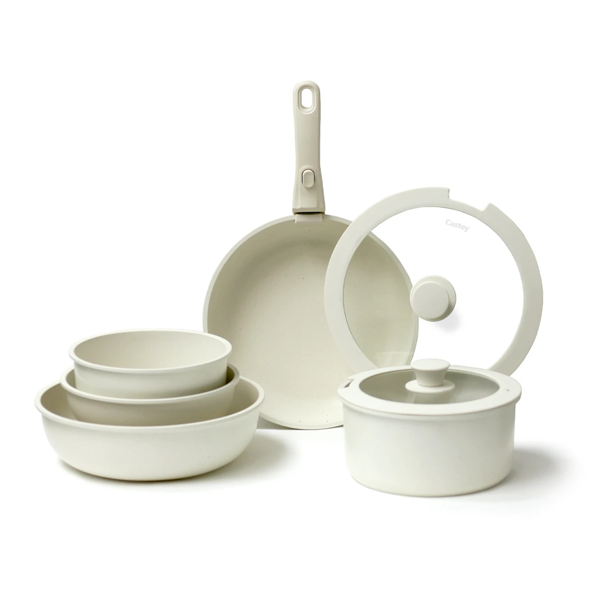 BATERIA COCINA CASTEY 8PZ CERAMIC ECO BLANCO