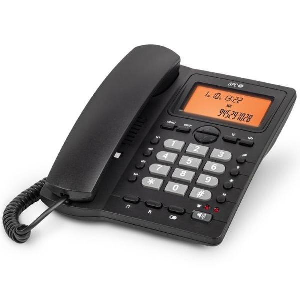 TELEFONO GONDOLA SPC 3612N BIPIEZA SOBREMESA NEGRO