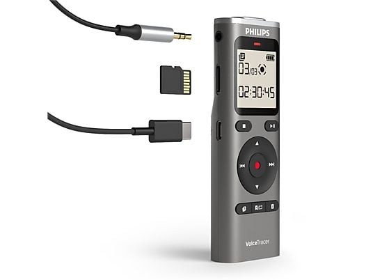 GRABADORA VOZ PHILIPS DVT1170 AUDIO DIG 8GB 360º
