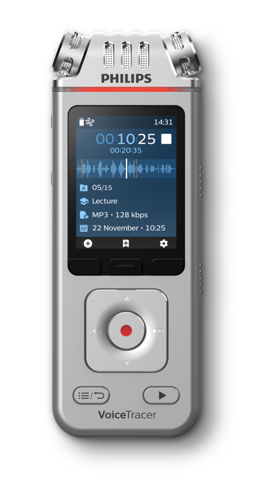 GRABADORA VOZ PHILIPS DVT4115 DIG VOICE 3 MIC 36H