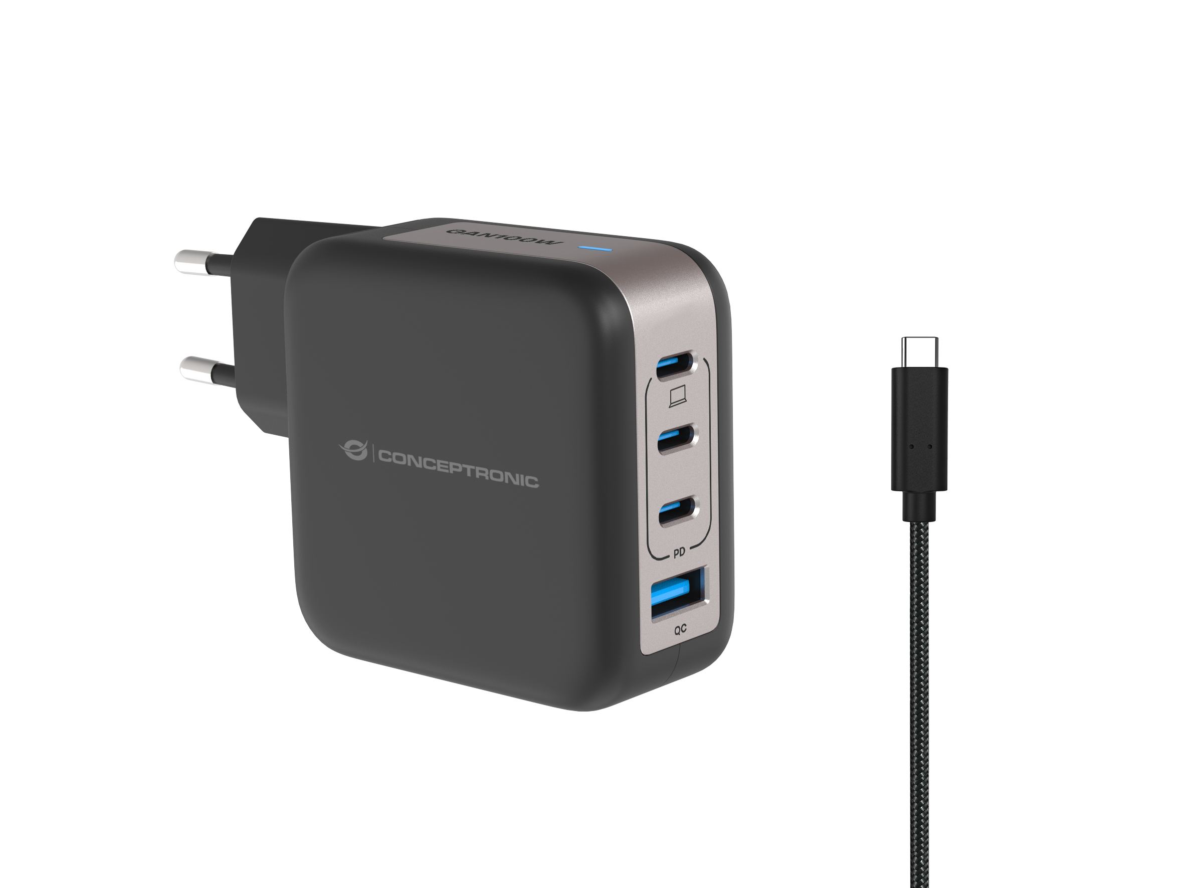 CARGADOR CONCEPTRONIC 3 USB-C 1 USB-A 100W