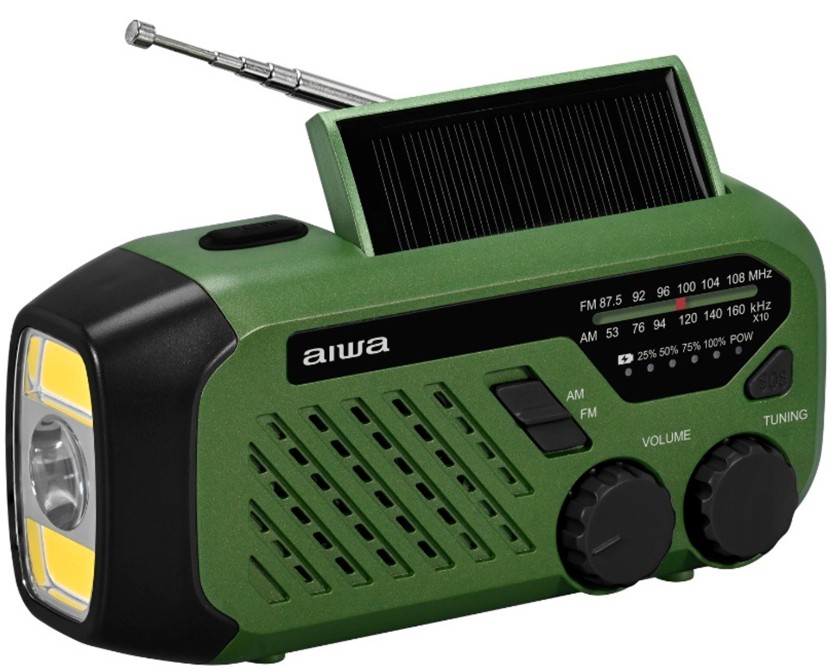 RADIO EMERGENCIA AIWA R-99EM CARGA SOLAR, USB