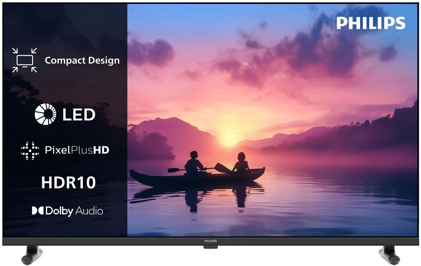 Televisor LED Philips 24PHS6050/12 24 pulgadas, HD, 60 Hz, HDR10, Titan OS, negro
