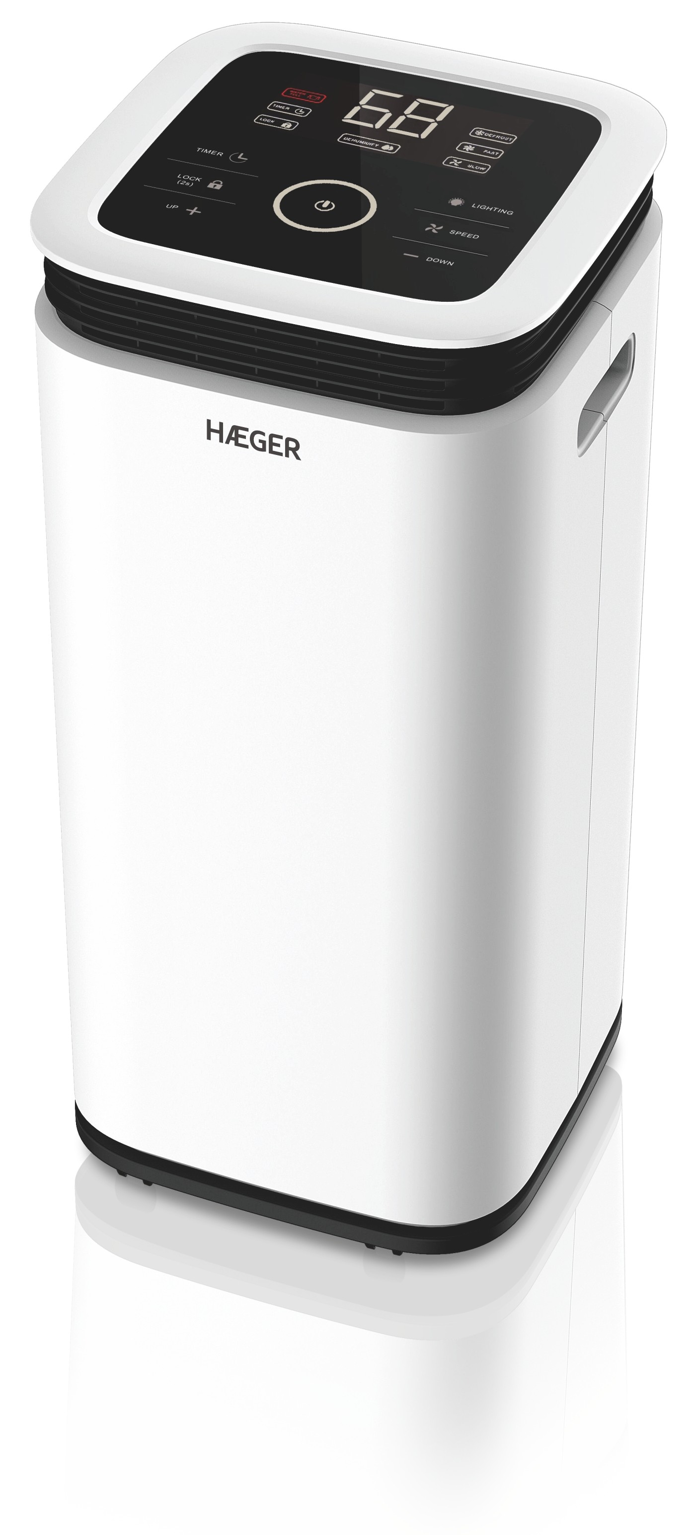 Deshumidificador Haeger Digi Desumi 16 DE-D16.013A, 16 litros/día, depósito 2,2 litros, 46 dB, blanco