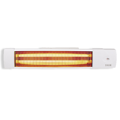 Calefactor infrarrojo mural HJM 510, 600/1200 W, 2 niveles de calor, cabezal orientable, instalación en pared, ideal para baño